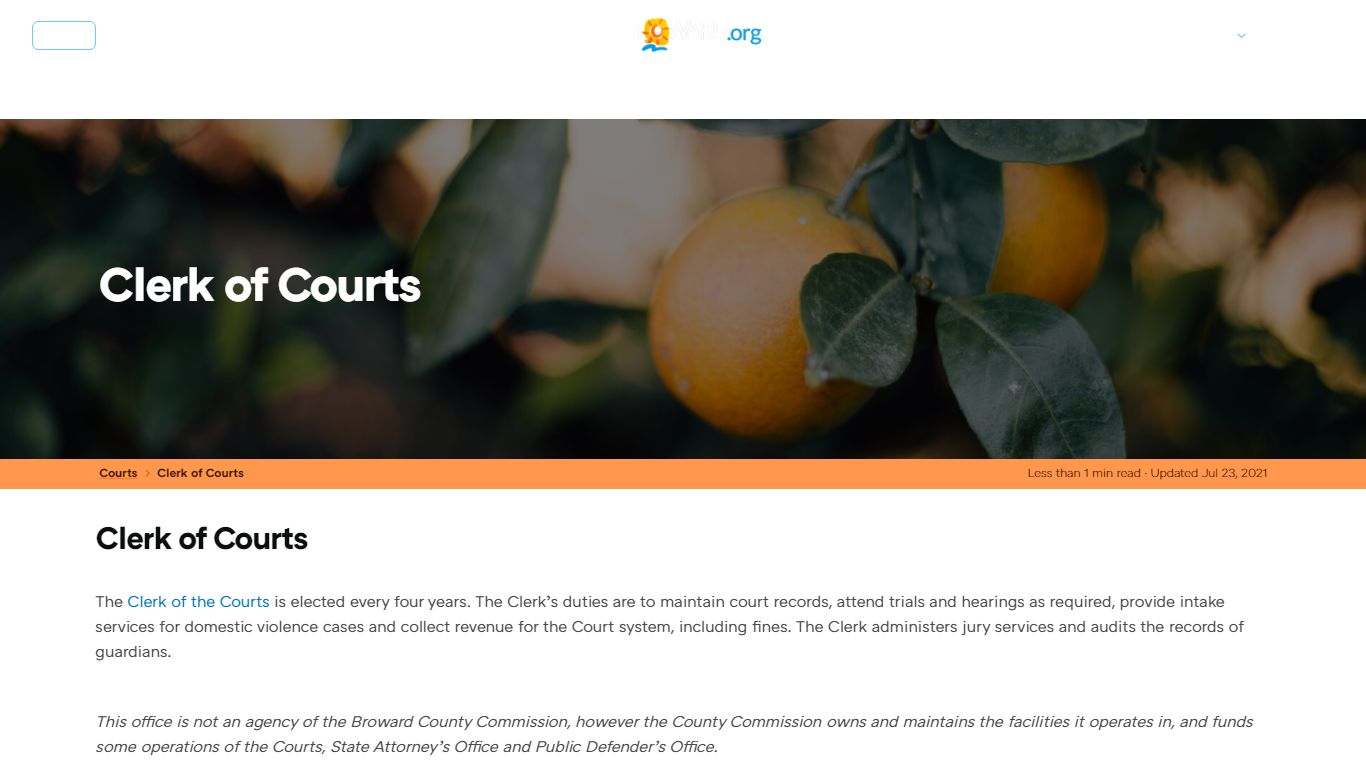 Court Services Clerk of Courts - Broward County, Florida