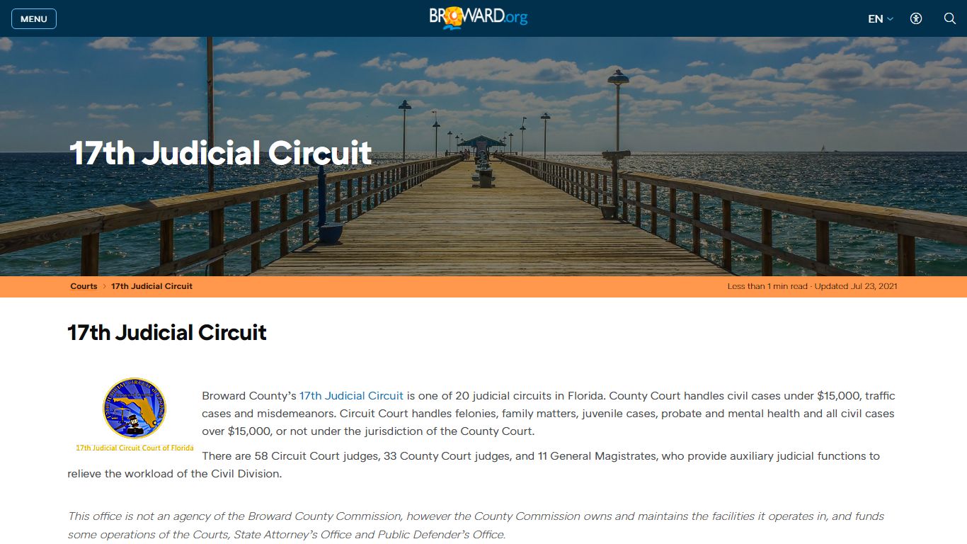 Court Services 17th Judicial Circuit - Broward County, Florida